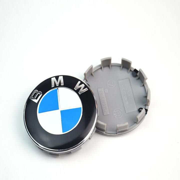 Logo chụp mâm, ốp lazang bánh xe ô tô BMW đường kính 68mm và 55mm Nhựa ABS - 01 chiếc