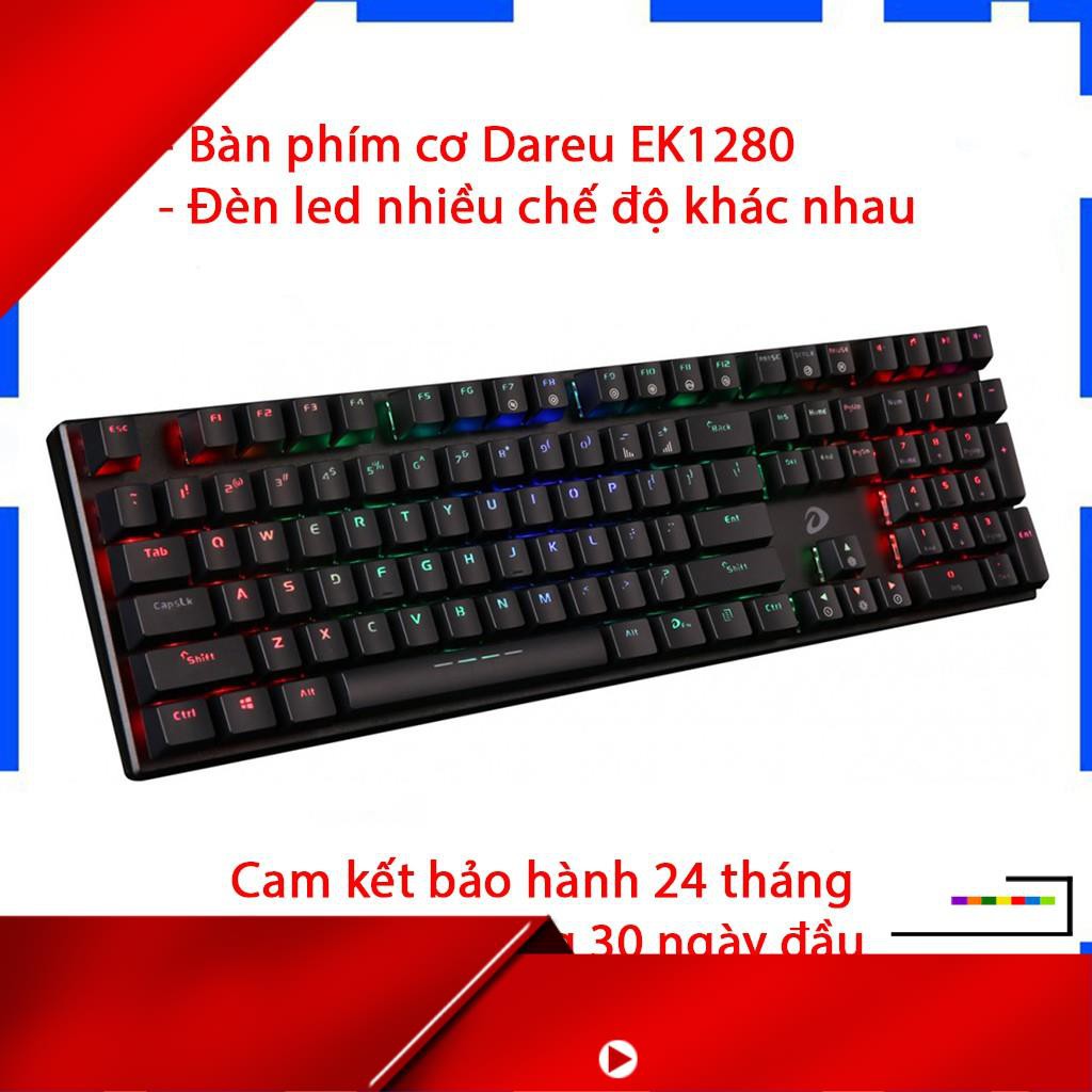 [Giảm giá thần tốc] Bàn phím cơ Gaming Dareu EK1280 - Mã cũ DK1280 - Led RGB - Bảo hành 24 tháng