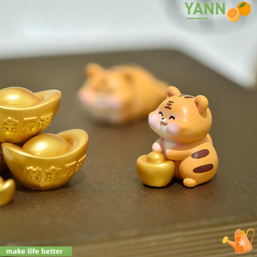 Yan1 Tượng Hổ Thần Tài Để Bàn Trang Trí Năm Mới DIY
