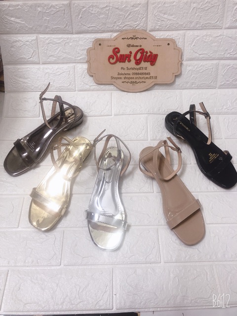 Dép sandal đế bằng hai dây mảnh siêu hot mã S14