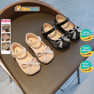 Giày búp bê bé gái loby đính nơ điệu đà g0105003