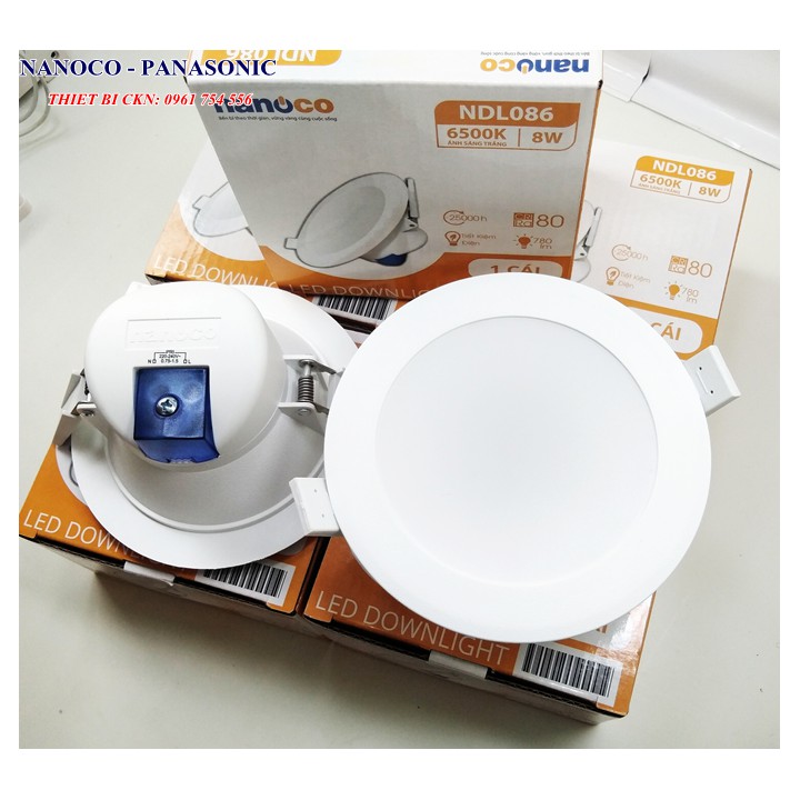 Đèn LED Downlight âm trần 8W D115/ 90mm - Chính hãng