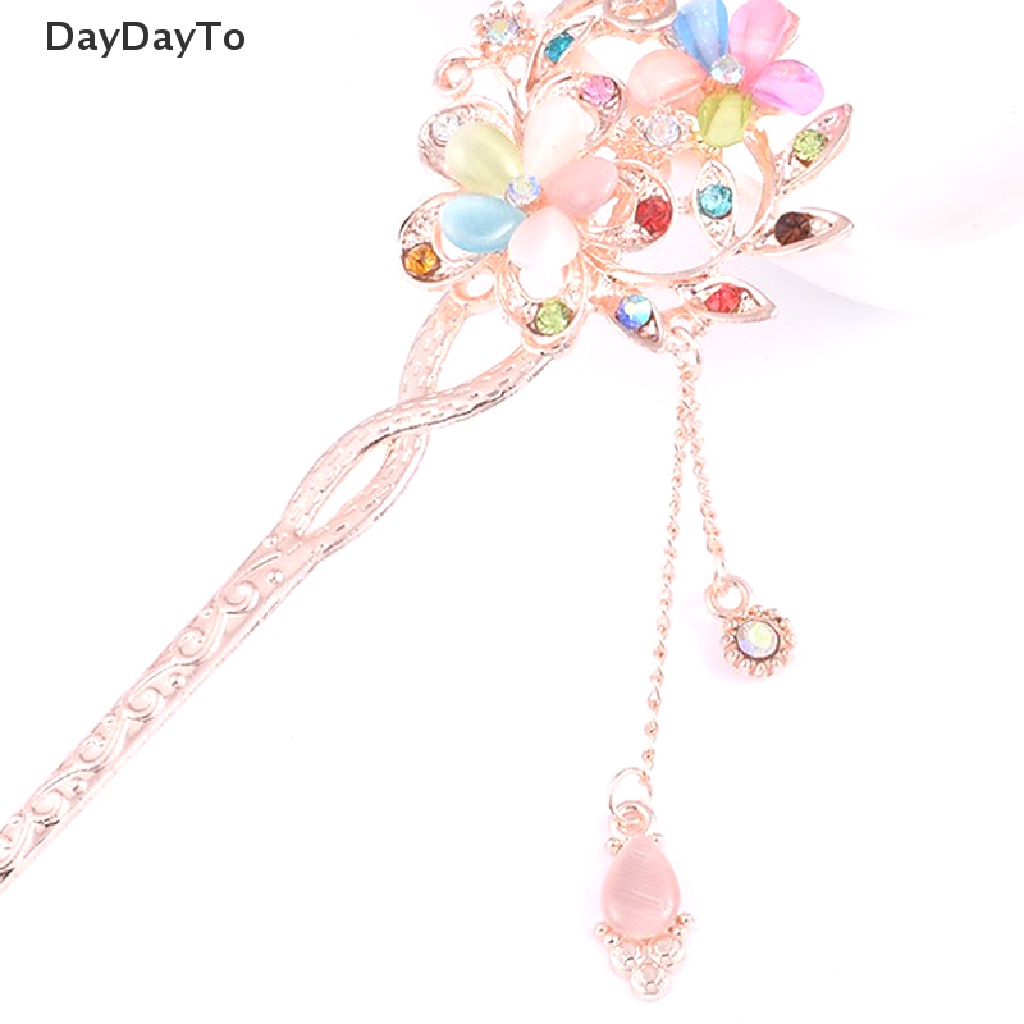 Trâm Cài Tóc Đính Đá Mắt Mèo Đôi Thời Trang