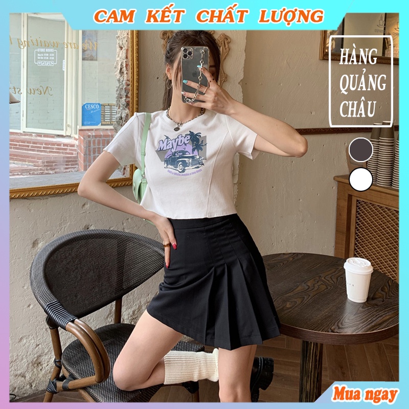 Áo thun croptop nữ form rộng, áo hở rốn nữ tay ngắn thể thao cao cấp dạo phố đẹp freeship mã AT17
