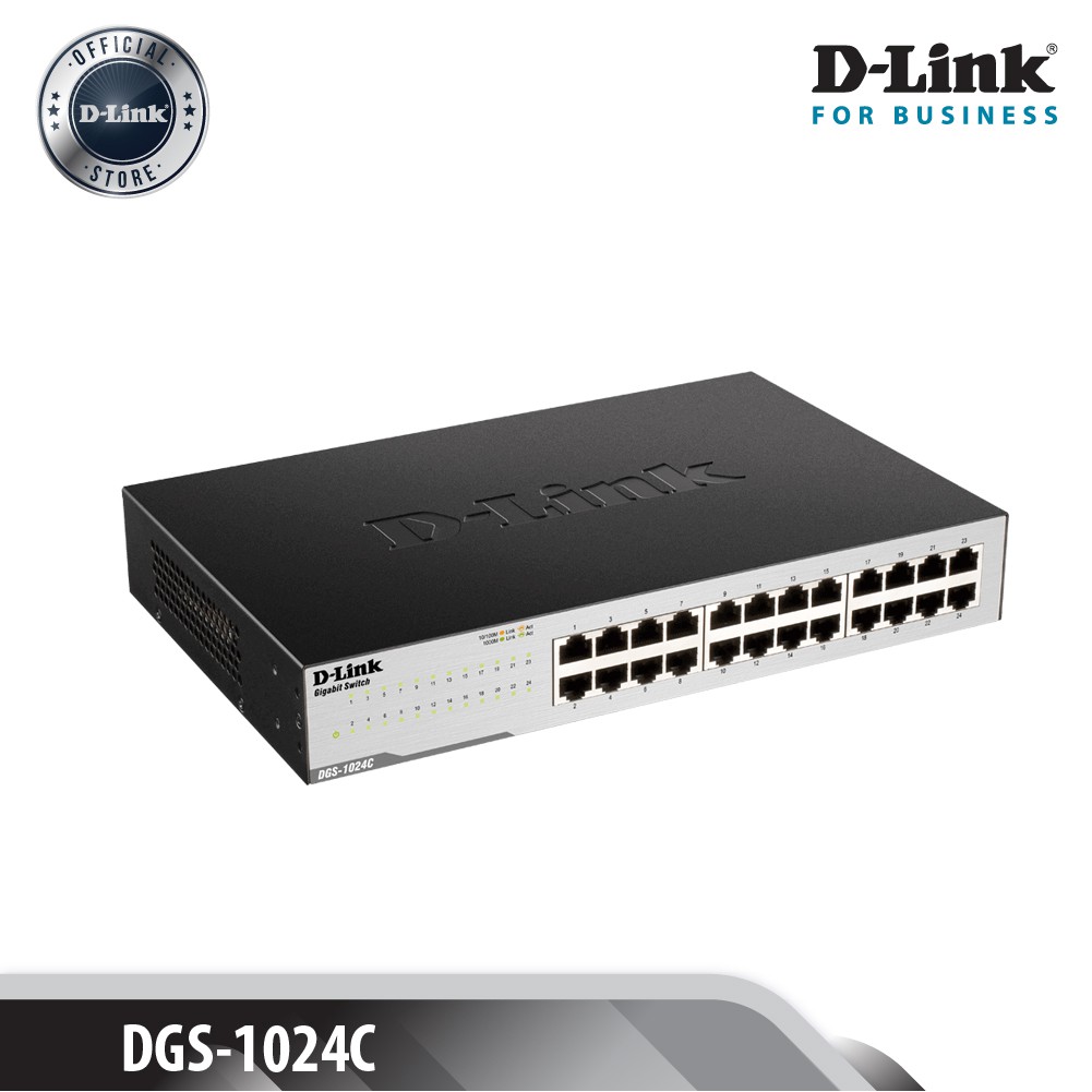 D-LINK DGS-1024C - Bộ chia cổng mạng 24 cổng 10/100/1000 Mbps