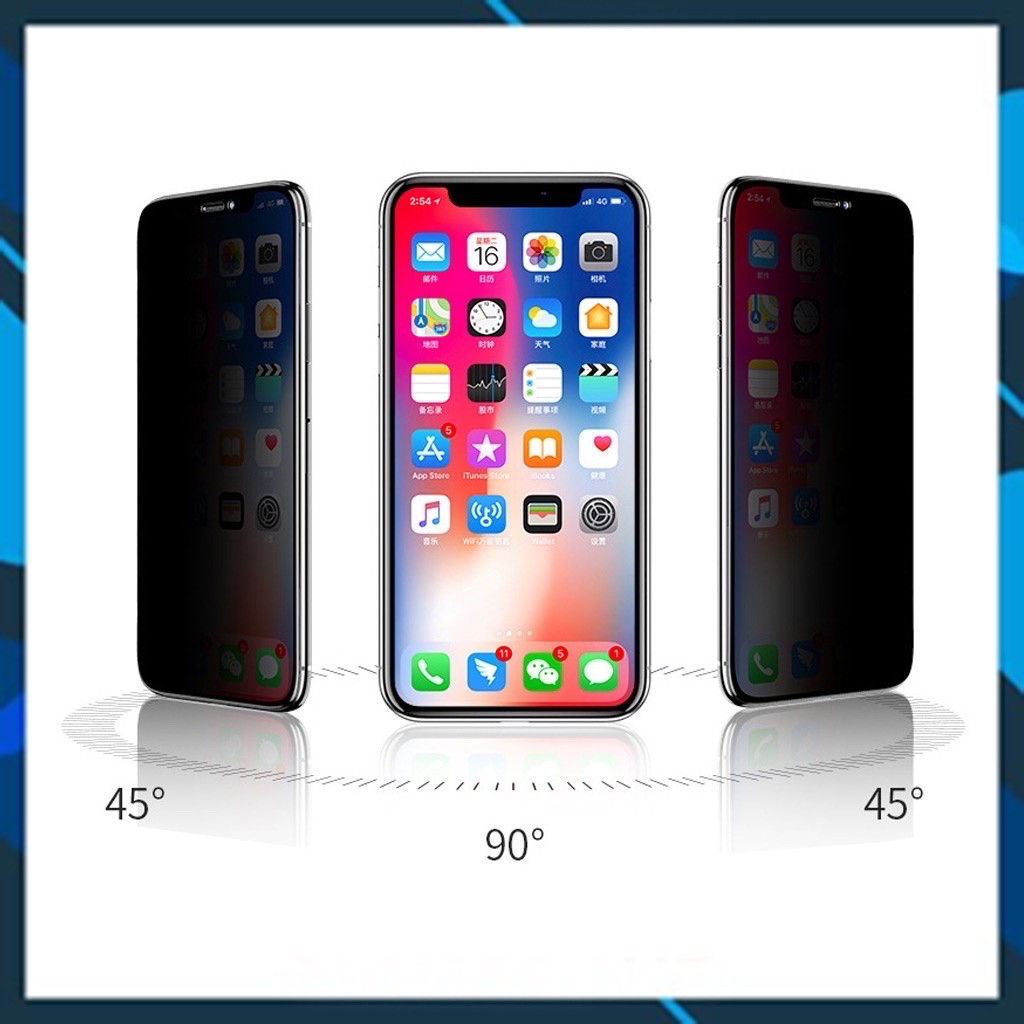 Kính cường lực chống trộm full màn Tê giác - full màn - full dòng 6 đến 12 pro max