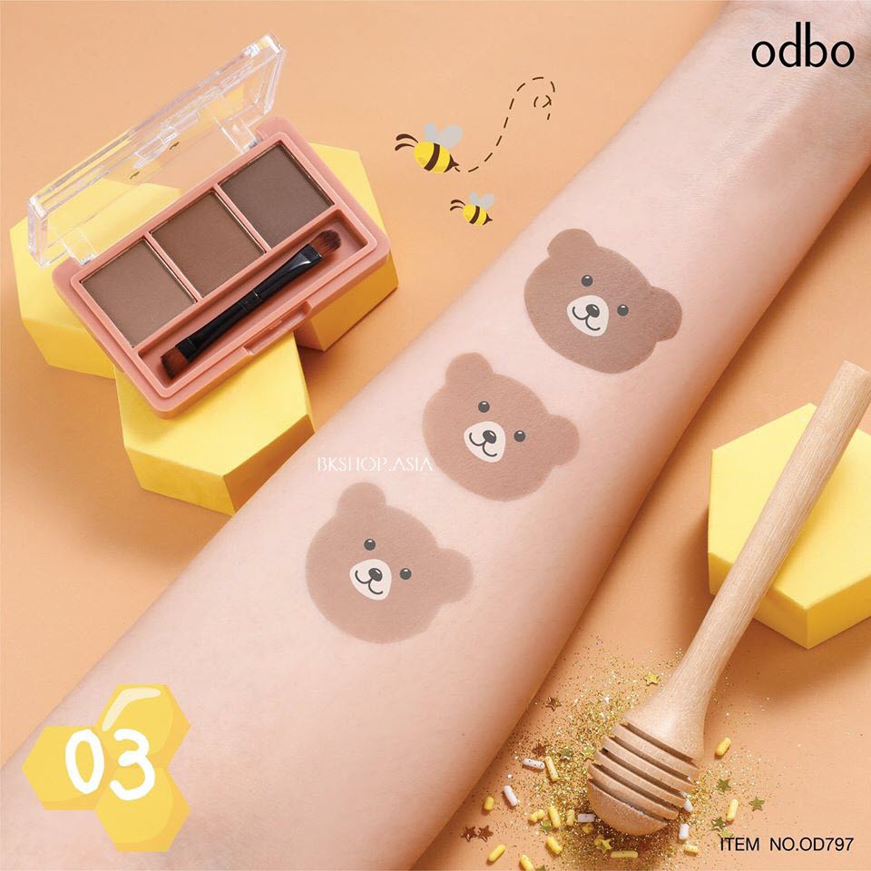 [Auth Thái ] Set Kẻ Mày Odbo 3 Color Matches Of Brows OD797