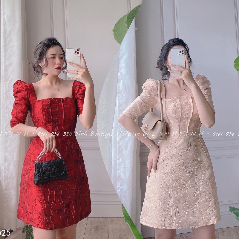 ĐẦM GẤM HOẠ TIẾT CHÌM GÂN NỔI (Ảnh khách Feedback ở cuối)