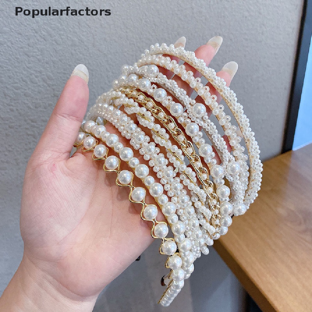 (Bán Chạy) Băng Đô Đính Ngọc Trai Nhân Tạo Phong Cách Hàn Quốc Cho Nữ