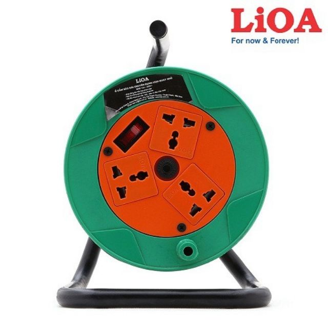 Ổ cắm Rulo LIOA QN20-2-15A ( 20m dây ) đa năng  quay tay ( Bảo vệ quá tải bằng CB )