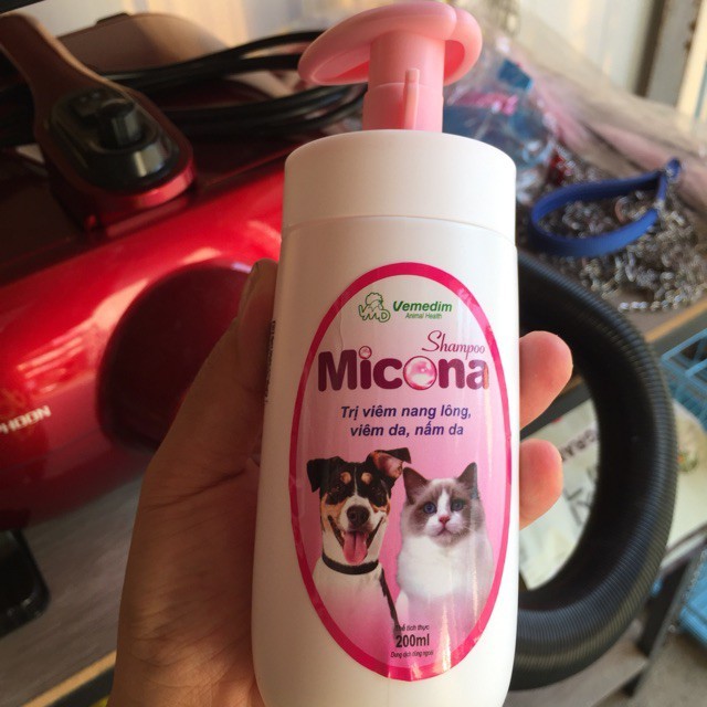 Sữa tắm phòng trị nấm, viêm da cho chó mèo Micona shampoo