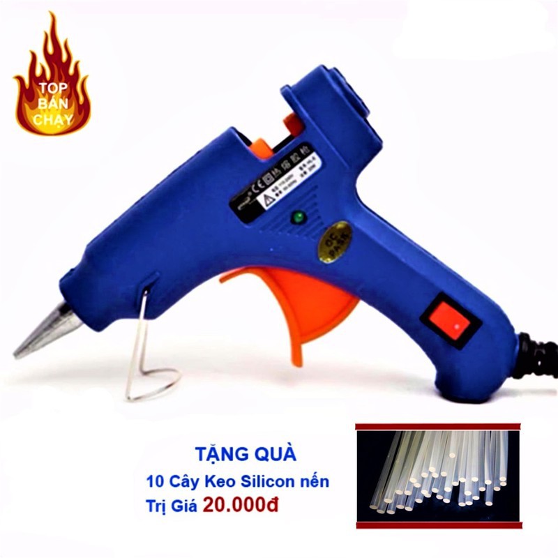 10 keo nến dài 27cm tặng kèm súng bắn keo