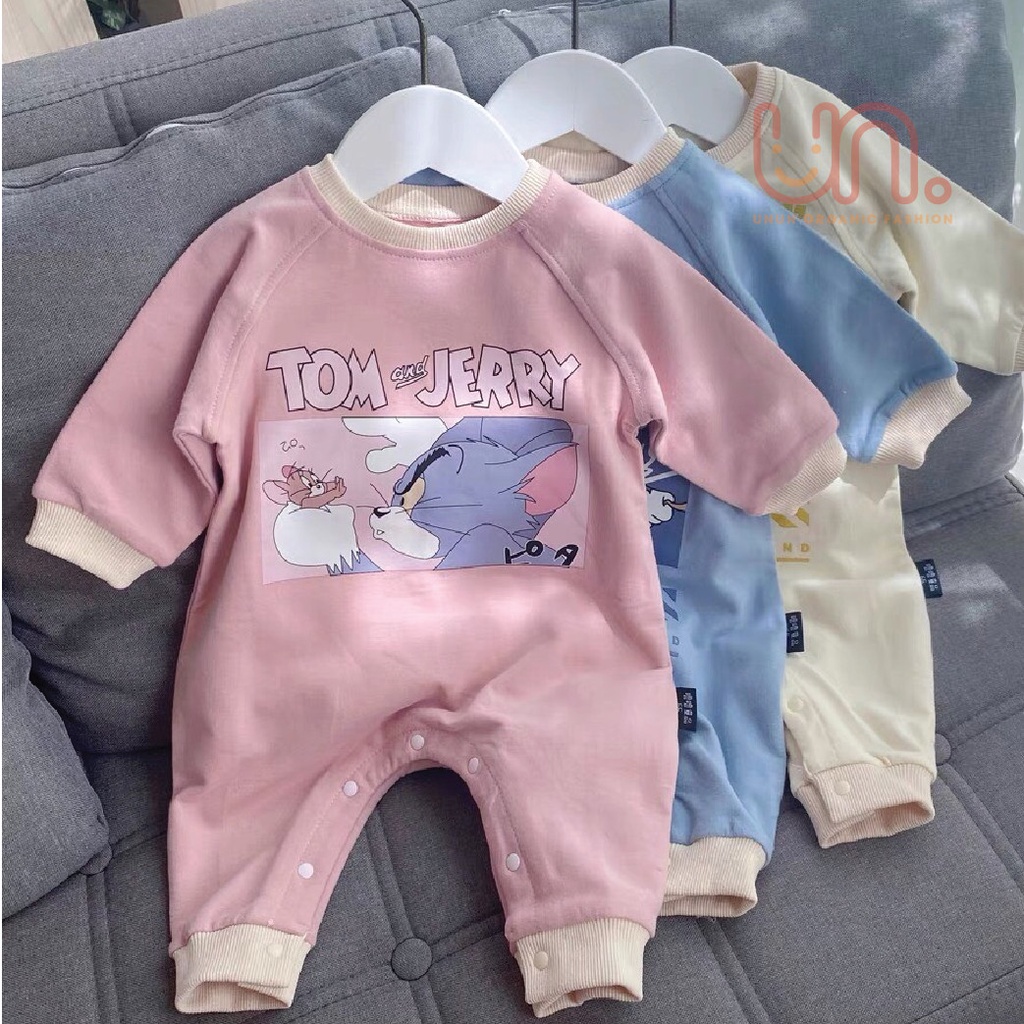 [HÀNG CAO CẤP]  Bodysuit Cho Bé Trai Bé Gái Sơ Sinh - 3 Tuổi Hình Tom &amp; Jerry Chất Nỉ Da Cá Siêu Ấm-UnUn kids - B1123