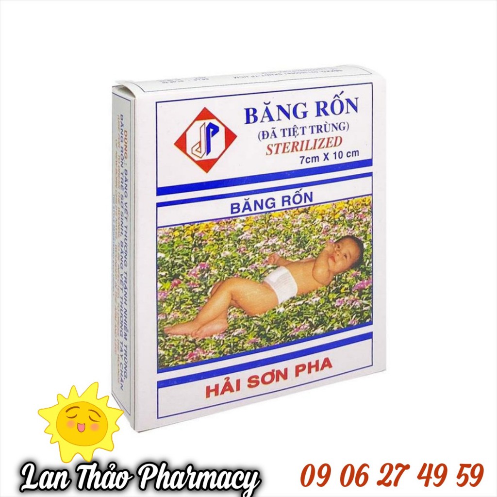 BĂNG RỐN HẢI SƠN PHA HỘP 3 CÁI 7cm x 10cm ĐÃ TIỆT TRÙNG GIÁ TỐT