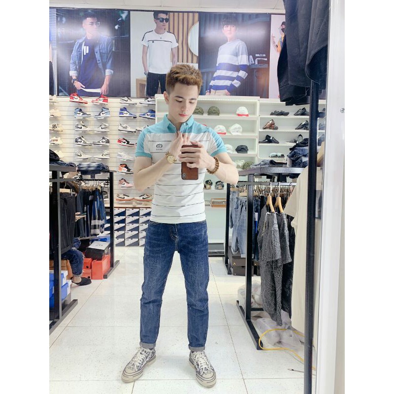 Áo phông nam có cổ,Áo phông ôm dáng chuẩn co dãn 4 chiều | BigBuy360 - bigbuy360.vn