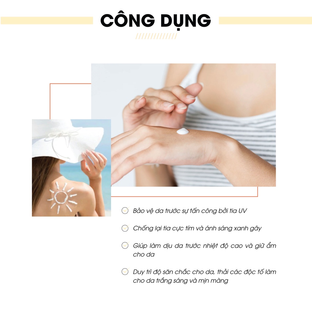 Kem chống nắng chiết xuất nhân sâm Hàn Quốc SPF 50+ PA+++ Truesky Effective Sunscreen 30ml