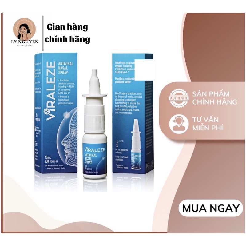 Xịt mũi sẵn Viraleze 10ml kháng và diệt virus SARS-CoV-2 hiệu quả