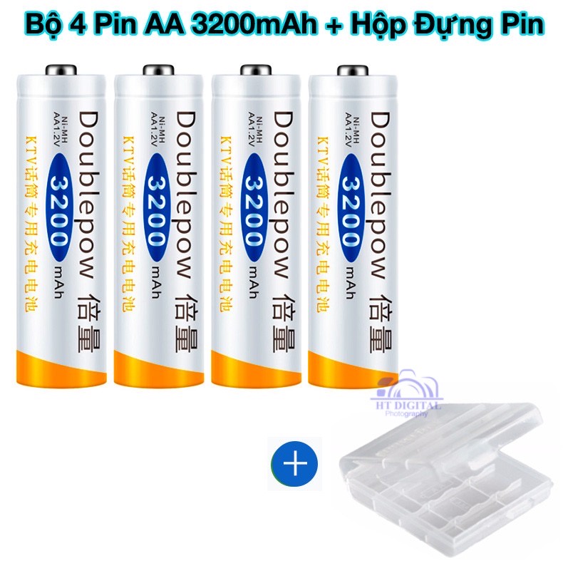 Bộ sạc , Pin sạc aa 3200mAh dung lượng cao