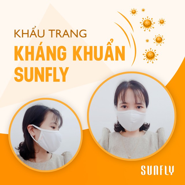 Khẩu trang vải kháng khuẩn Sunfly