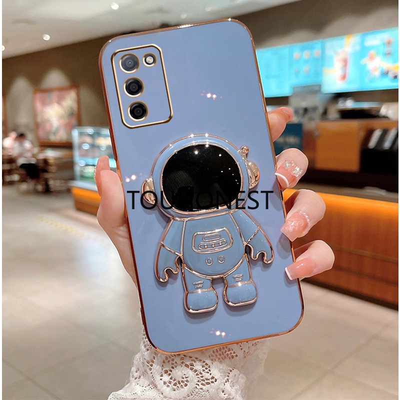 Ốp Điện Thoại Silicon Hình Phi Hành Gia 3D Có Giá Đỡ Cho Samsung Galaxy A13 A23 A33 A53 A03 A03S M21 M30S A32