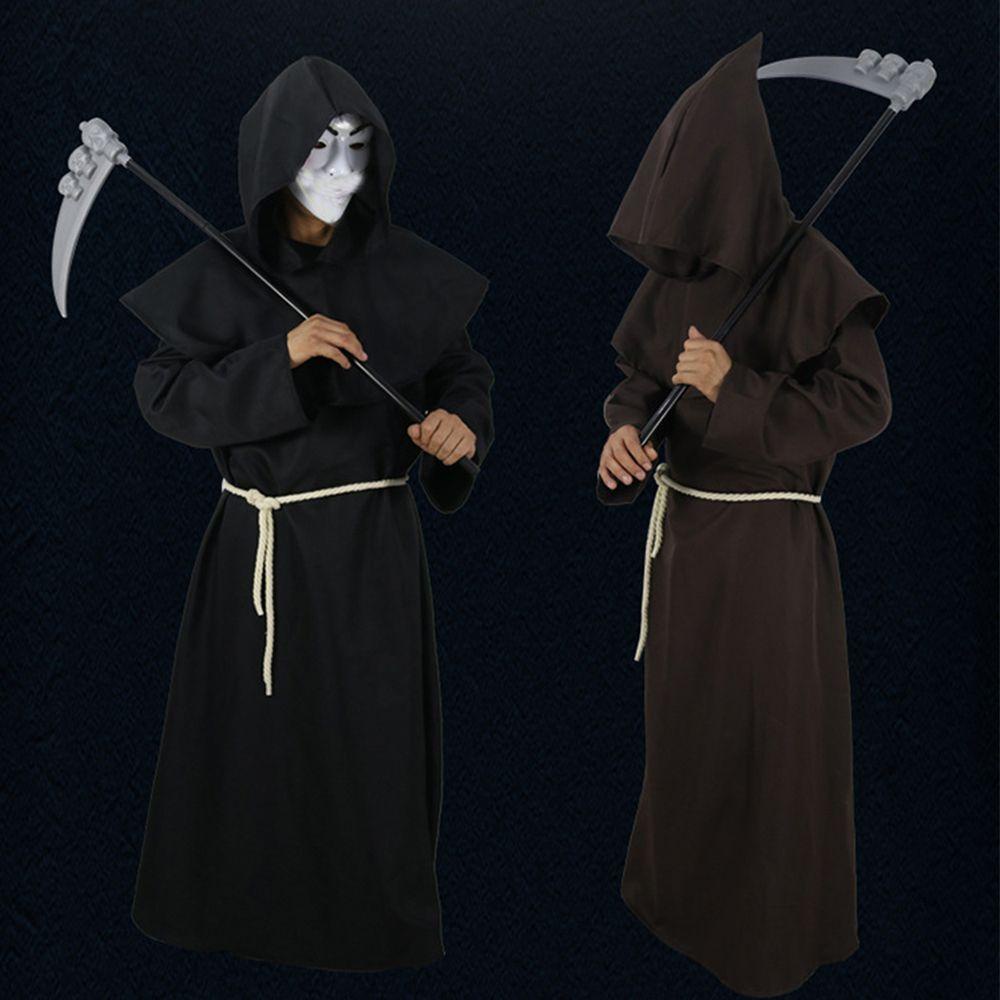 Dalton priest áo choàng cá tính người lớn với vòng cổ phụ kiện vải tiệc lễ hội halloween trang phục với đai death ghost cosplay trang phục