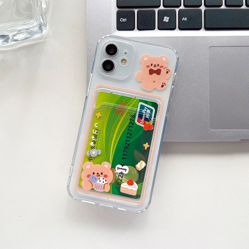 Ốp Điện Thoại Hình Vuông Có Ngăn Đựng Thẻ Cho Samsung Galaxy A03S A02S A12 A22 A32 A42 A52 A72 A02 A21S Note 10 lite