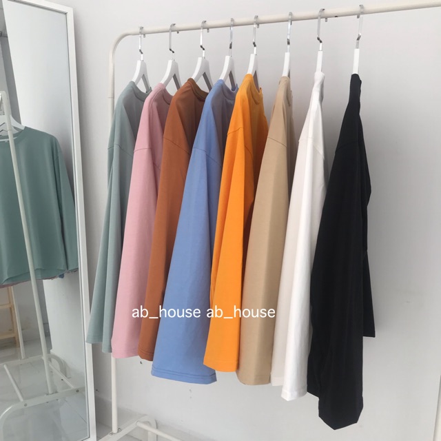 Áo Thun Tay dài Trơn Long Tee Form Hàn Xẻng Uzzlang Unisex