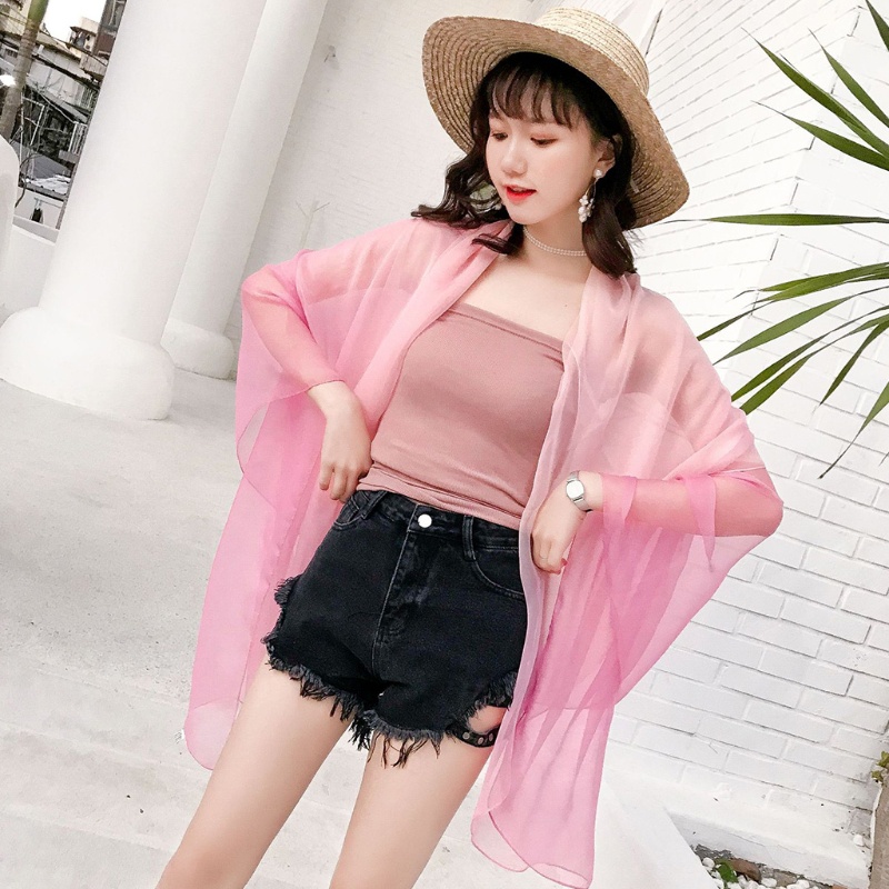 Khăn Quàng Cổ Lụa Mềm Chất Lượng Cao 53x53cm In Họa Tiết Thời Trang Cho Nữ