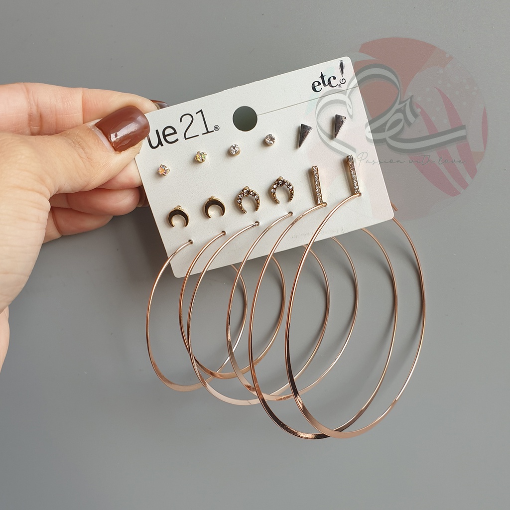 Bộ sưu tập bông tai và set bông tai Ru 21 xuất khẩu Anh số 1
