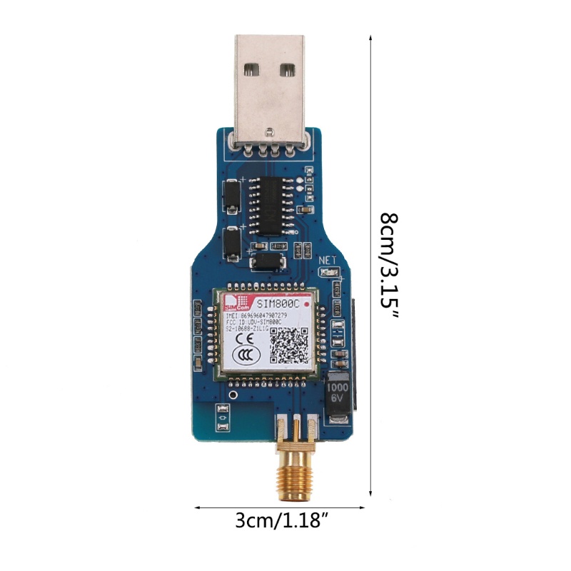 Bảng Mạch Mô Đun USB Sang GSM/GPRS SIM800C SIM800 2.4GHz