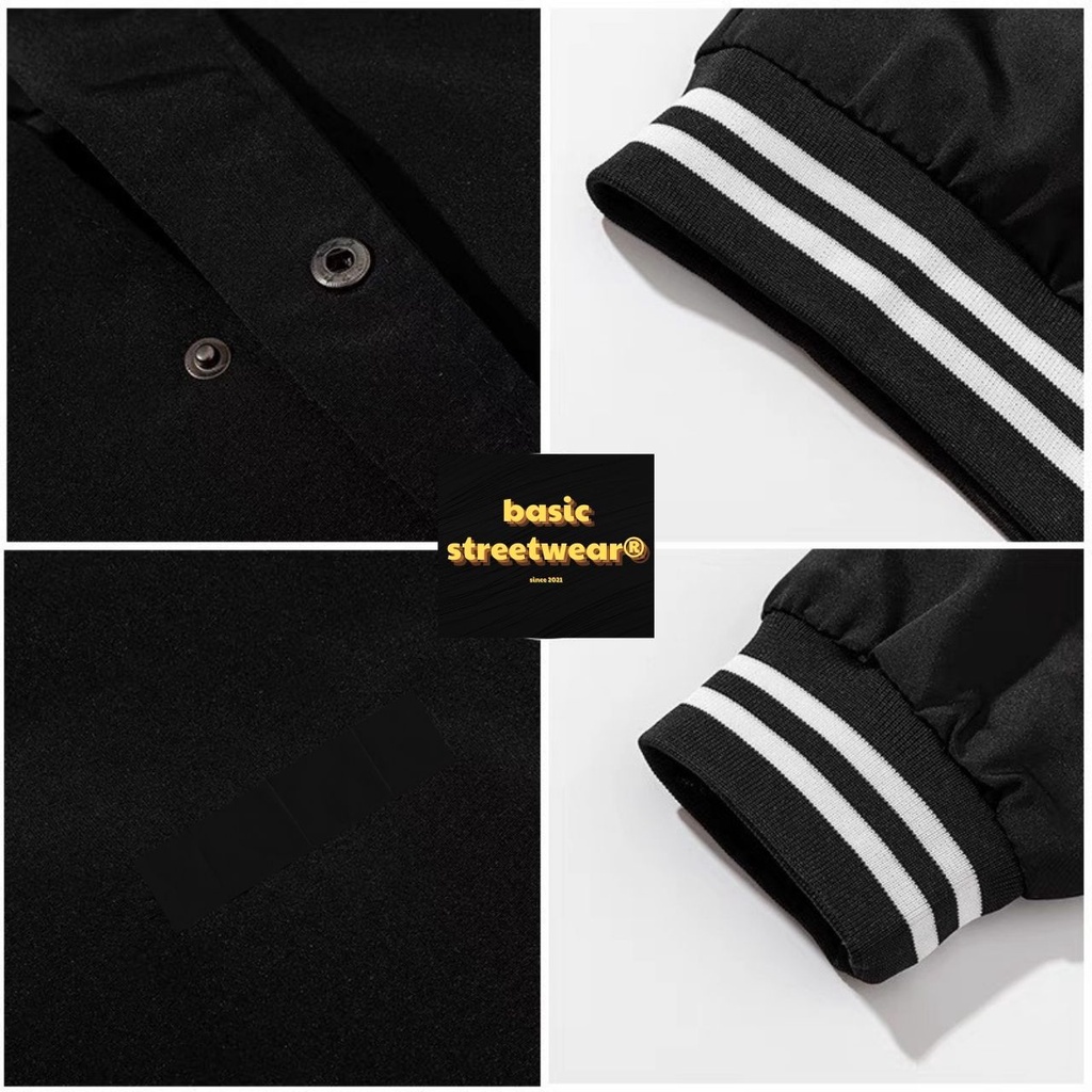 Áo Khoác Varsity Bomber Nữ Nam Oversize Thể Thao Kaki Cotton Basic Streetwear. AVAR01