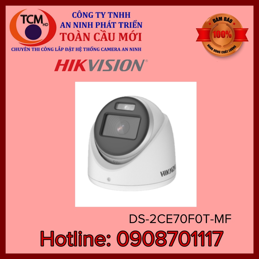 Camera HD-TVI Dome 2.0 Megapixel HIKVISION DS-2CE70DF0T-MF