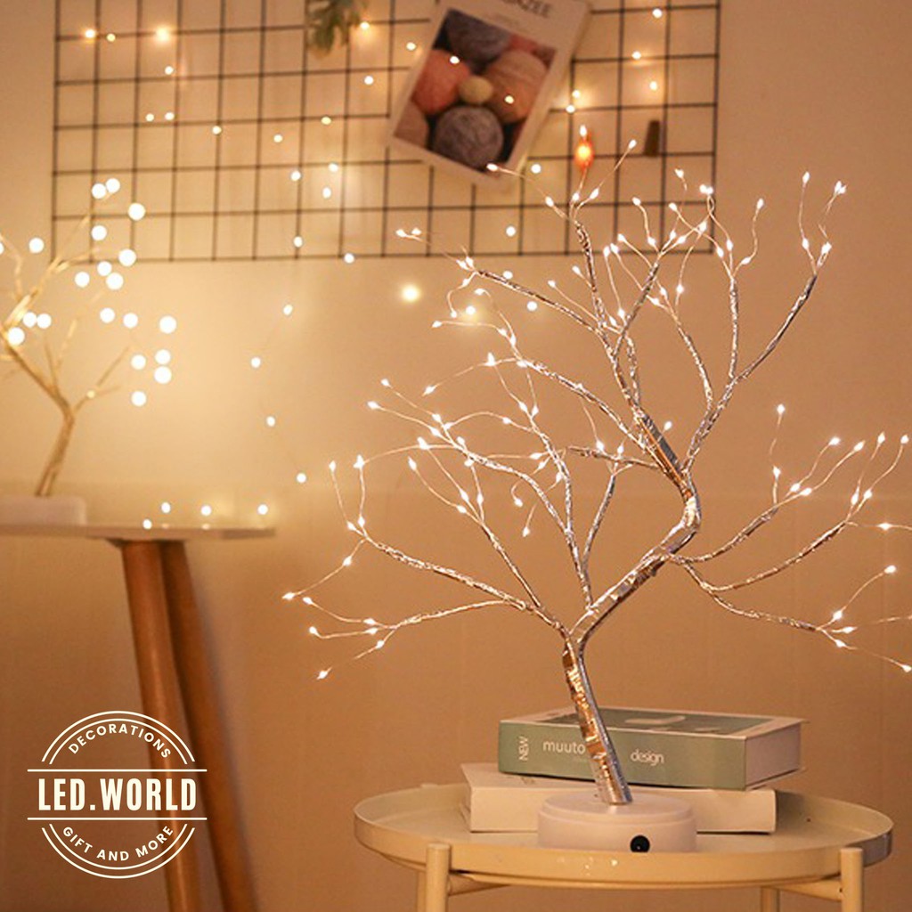 Đèn trang trí phòng khách, phòng ngủ led bonsai có thể uống cong theo ý muốn