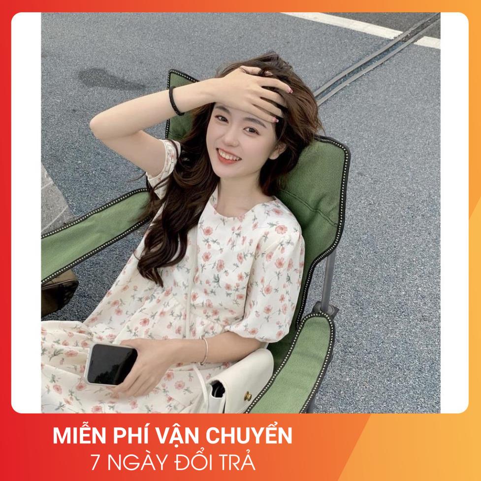 Đầm Hoa Nhí Vàng Hồng 24AP Nữ  🌸 Váy midi dáng xòe dài bánh bèo tiểu thư mặc đi biển cá tính ulzzang 🌸