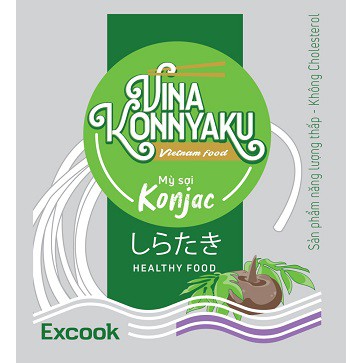 Mỳ Konjac / Mỳ Nưa Excook - Hộp đơn mì cuộn 160gr