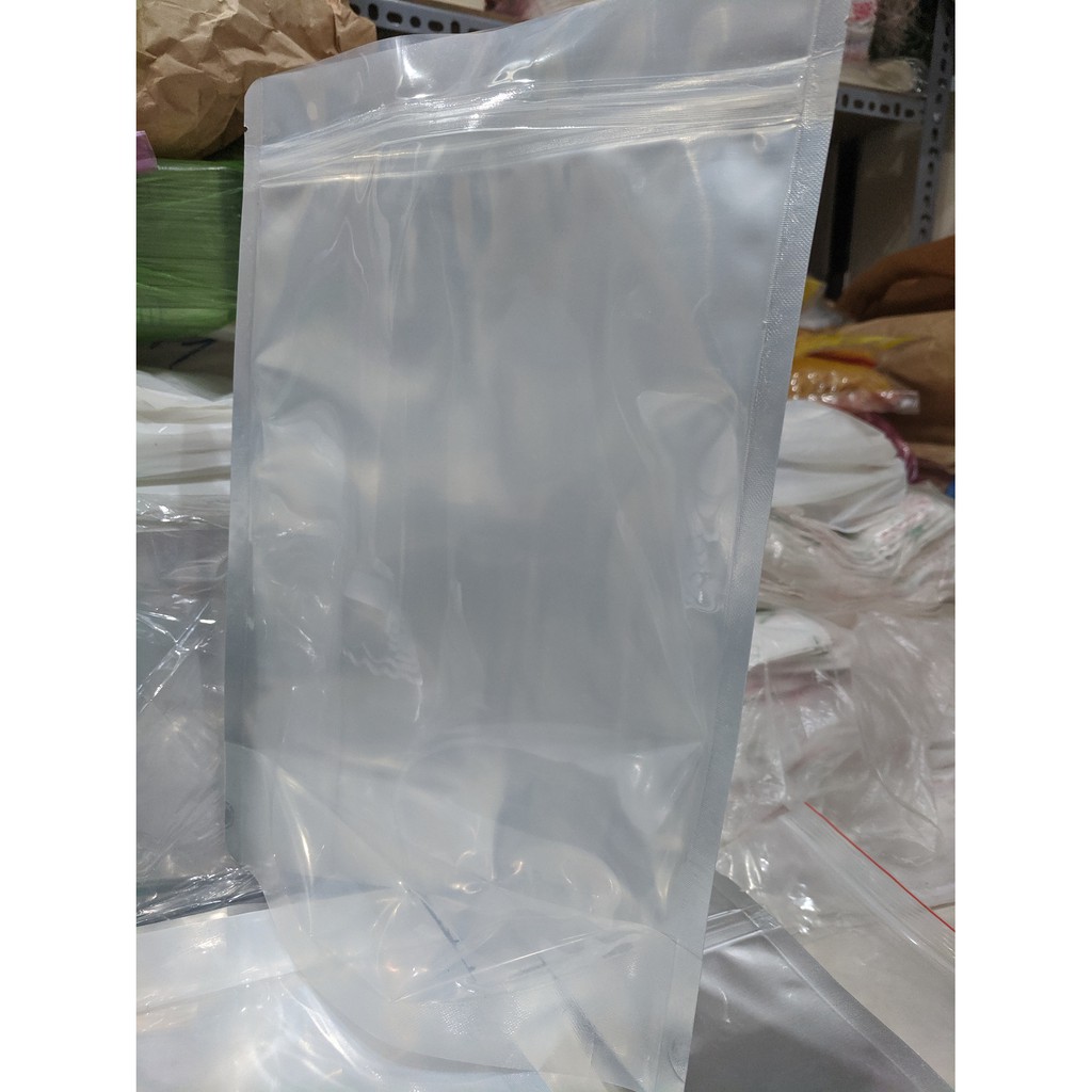 Túi Zip bạc / Túi zip đáy đứng / túi zip 1 mặt bạc / Túi đựng đồ ăn [1Kg] [DÀY, ĐẸP, nhiều size]: chuyên đựng thực phẩm.