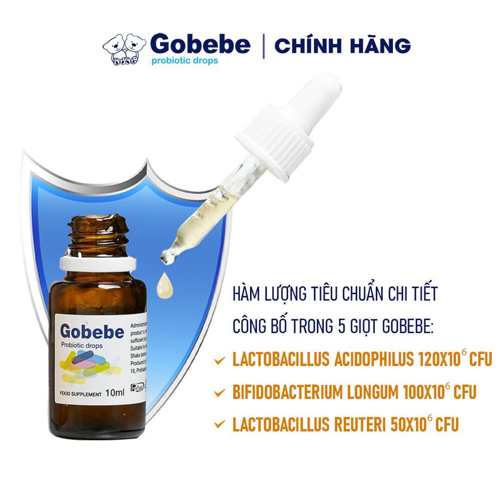 [GIÁ GỐC] Gobebe hỗ trợ rối loạn tiêu hoá ở trẻ nhỏ - Hộp 01 Lọ x 10ml