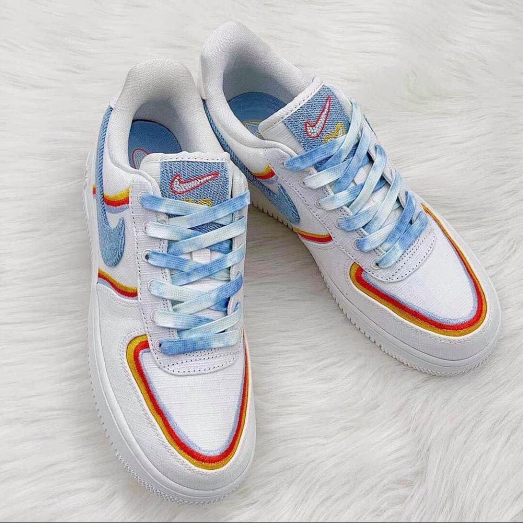 Giày Nữ Nike AF1 FREESHIP Sneaker Thể Thao Nike Air Force 1 07 LV8 Sail Denim -Hàng Chính Hãng - Chất Liệu Canvas