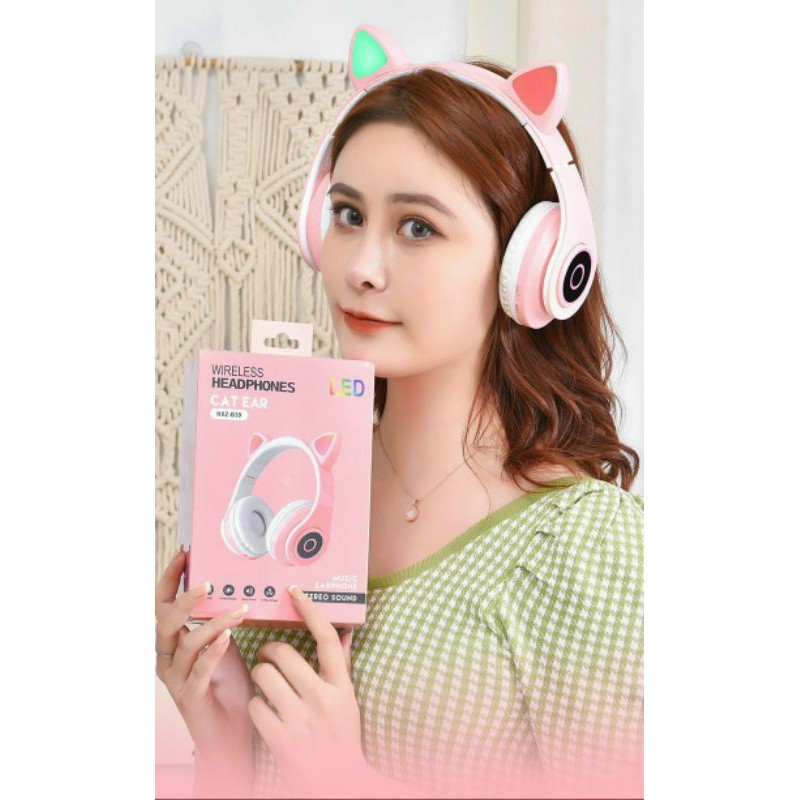 Tai Nghe Mèo Bluetooth 5.0 Cute Phát Sáng. | BigBuy360 - bigbuy360.vn