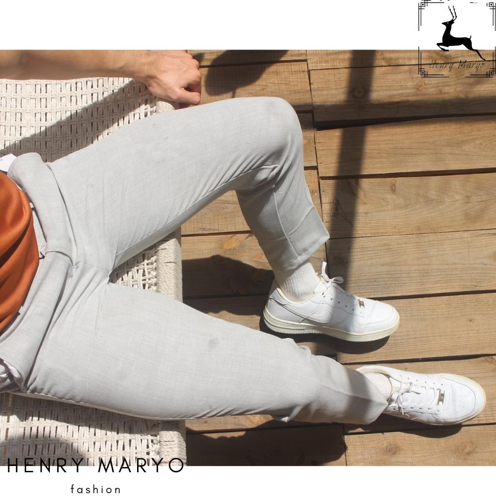 Quần âu nam vải cotton cao cấp co giãn 4 chiều siêu nhẹ siêu bền form dáng công sở năng động lịch thiệp màu ghi sáng