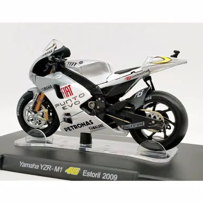 Mô Hình Xe Mô Tô Yamaha Valentino Rossi Estoril 2009 Leo Mới