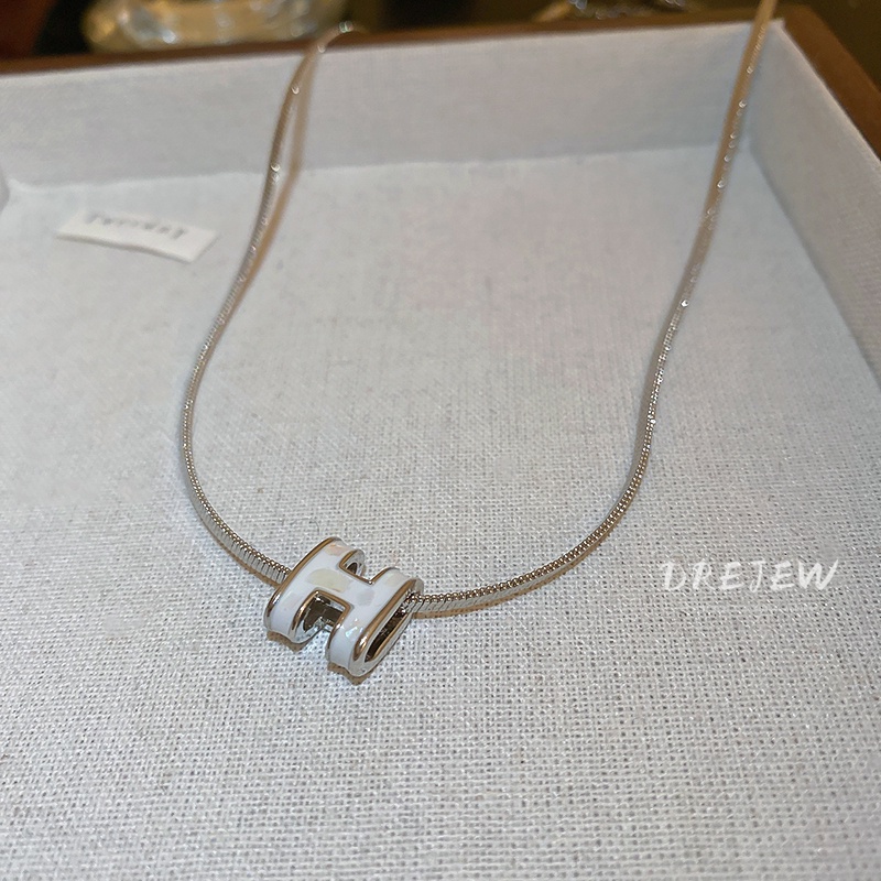 DREJEW Dây chuyền mặt chữ phong cách Hàn Quốc thời trang công sở sang trọng cao cấp dành cho nữ
