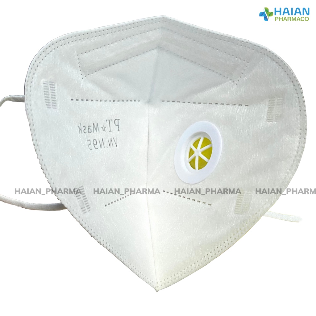 Khẩu trang có van thở VN.N95 PT Mask 5 lớp kháng khuẩn hộp 10 cái