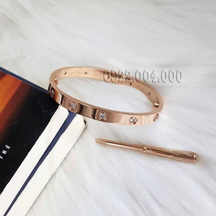 Vòng tay đính đá nguyên vòng titan kèm tua vít VZ1760.