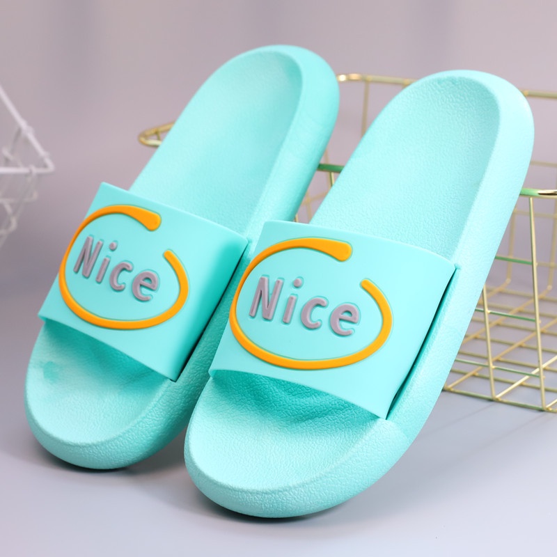 Dép đi trong nhà MS PA22041207 đế dày mềm mại chống trượt in chữ phong cách mùa hè thời trang cho nữ
