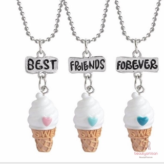 Set 3 Dây Chuyền Mặt Hình Cây Kem Dễ Thương Cho Bạn Thân
