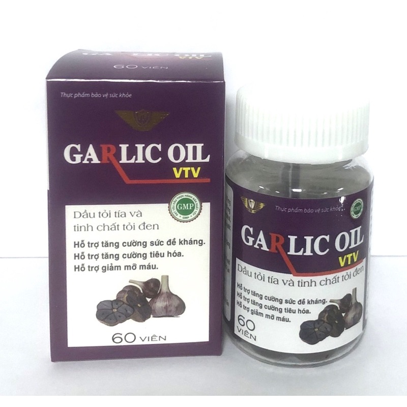 Dầu Tỏi Tía GARLIC OIL + tinh chất Tỏi Đen Kingphar   - giúp tăng đề kháng,viêm đường hô hấp.