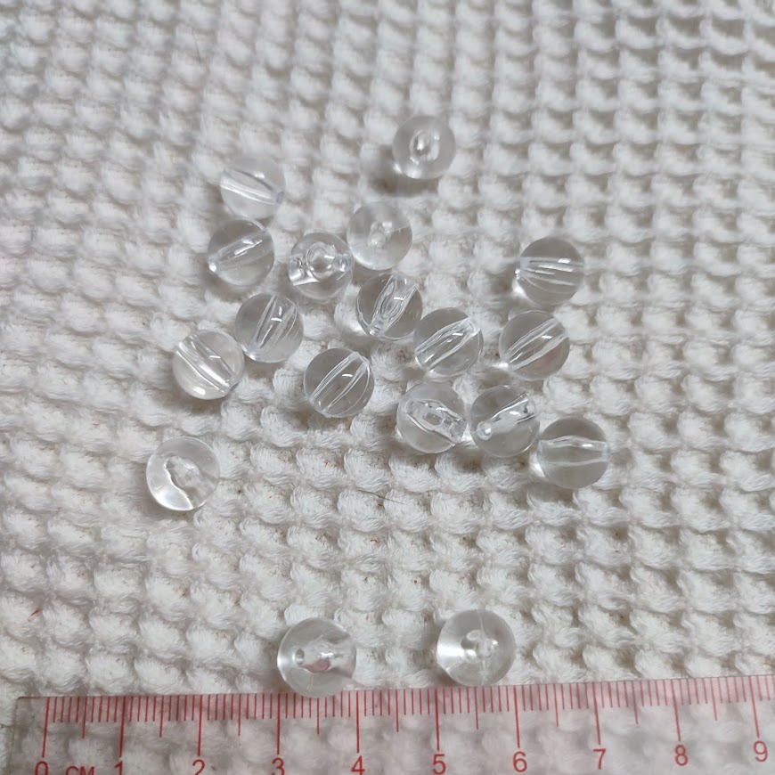 10-25-50gr hạt nhựa tròn trắng trong size 8-10-12-14mm - Nguyên liệu handmade giá sỉ