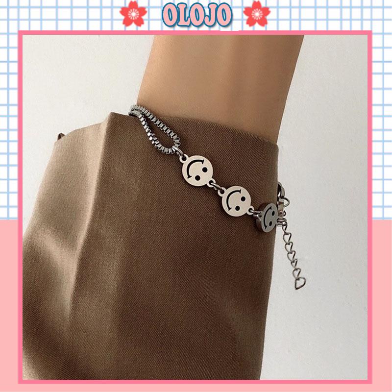 Vòng Tay Mặt Hình Mặt Cười Phong Cách Harajuku Cá Tính