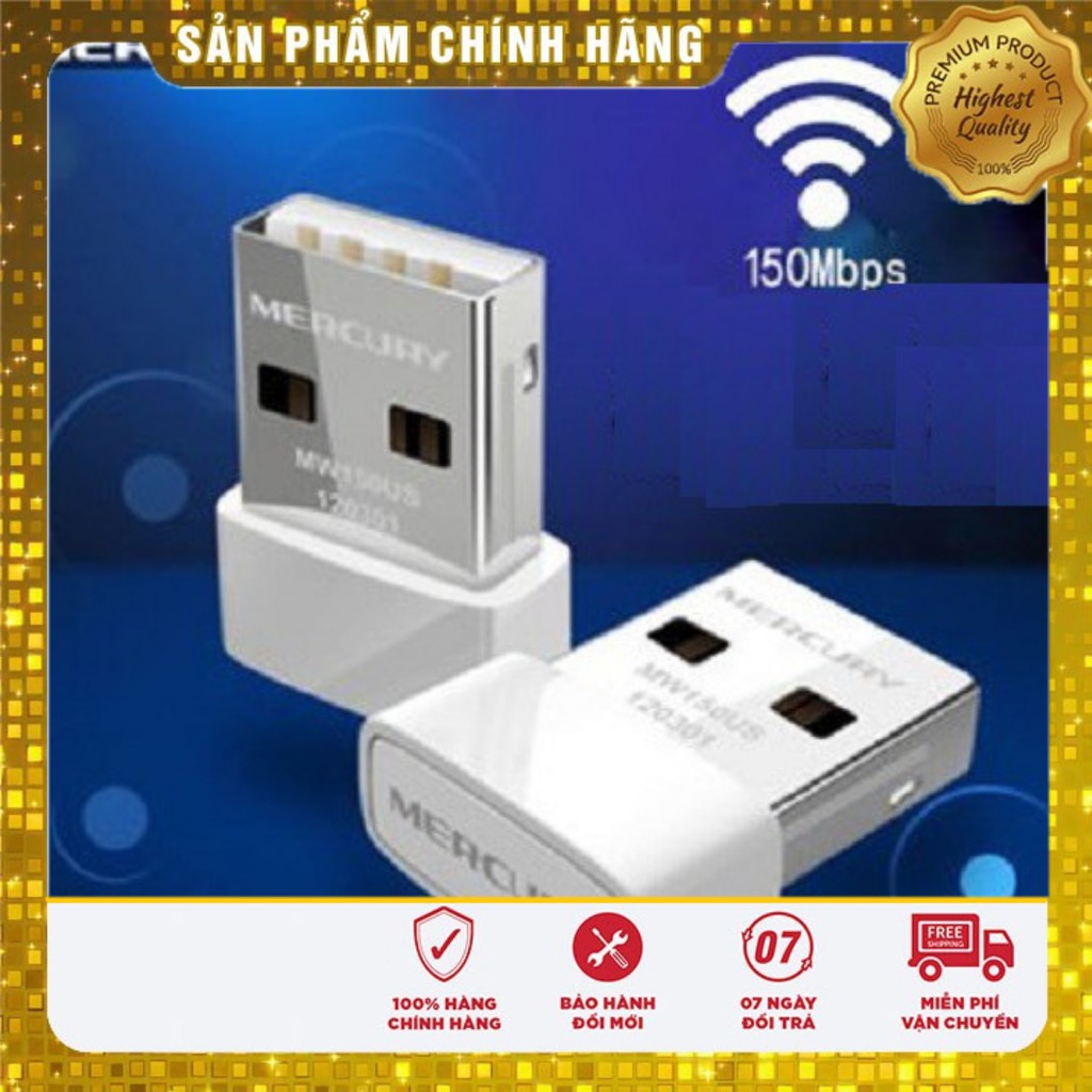 [FREESHIP] USB Wifi thu sóng mini không dây Mercury, máy thu sóng đa năng  tốc độ 150Mbps -Pkphuonghoang